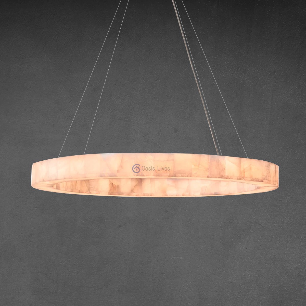 Rivage Round Calcite Chandelier 60" - Oasislives
