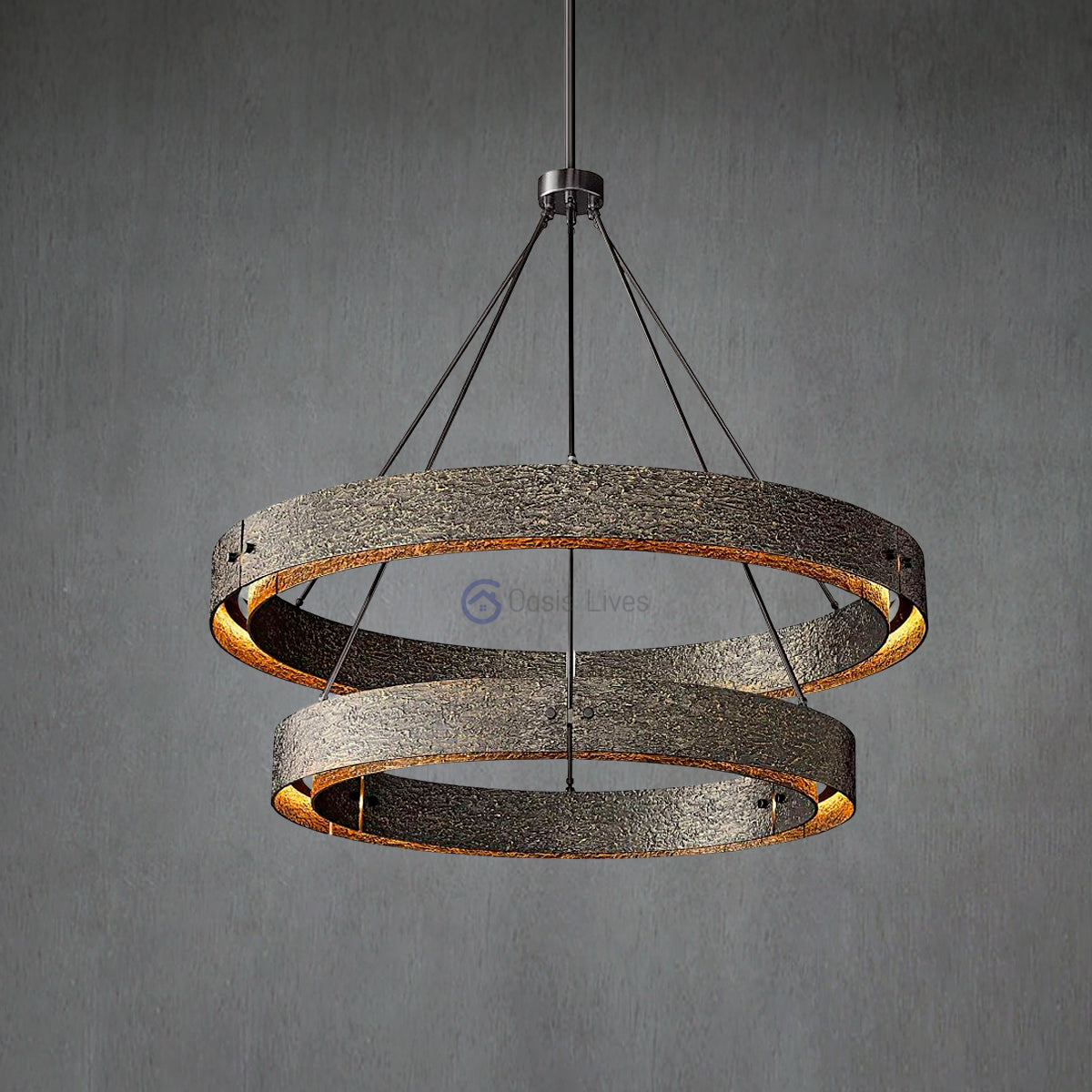 Vouvan Two-Tier Round Chandelier 60"