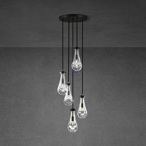 Raindrop Round Chandelier 14"(Cord) - Oasislives