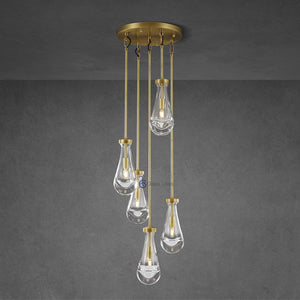 Raindrop Round Chandelier 14"(Rod) - Oasislives