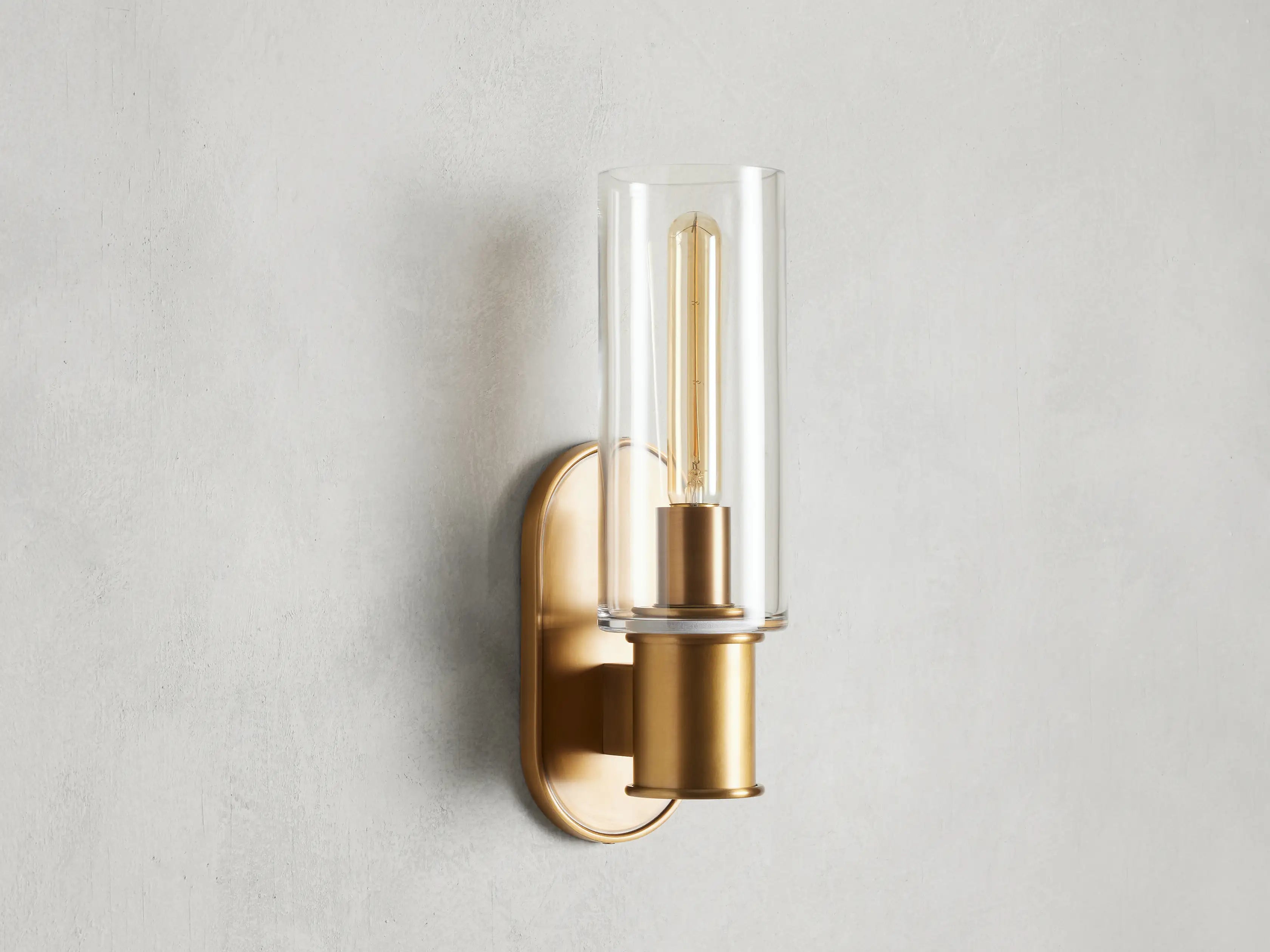 Harlin Sconce in Clear Brass