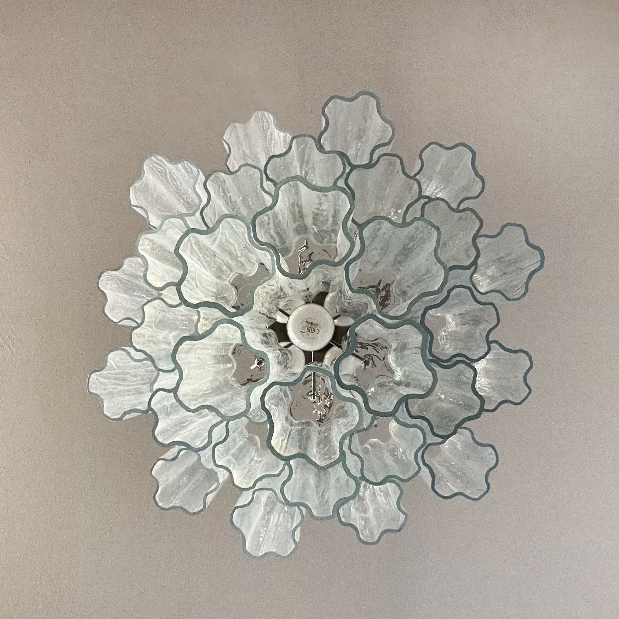 Murano Chandelier 30 Clear Glass Tubes