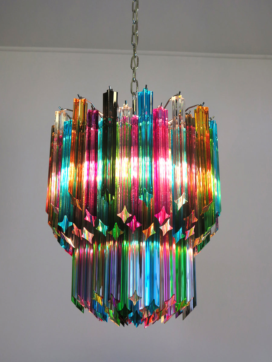 Murano Chandelier 107 Multicolored Prism Glasses