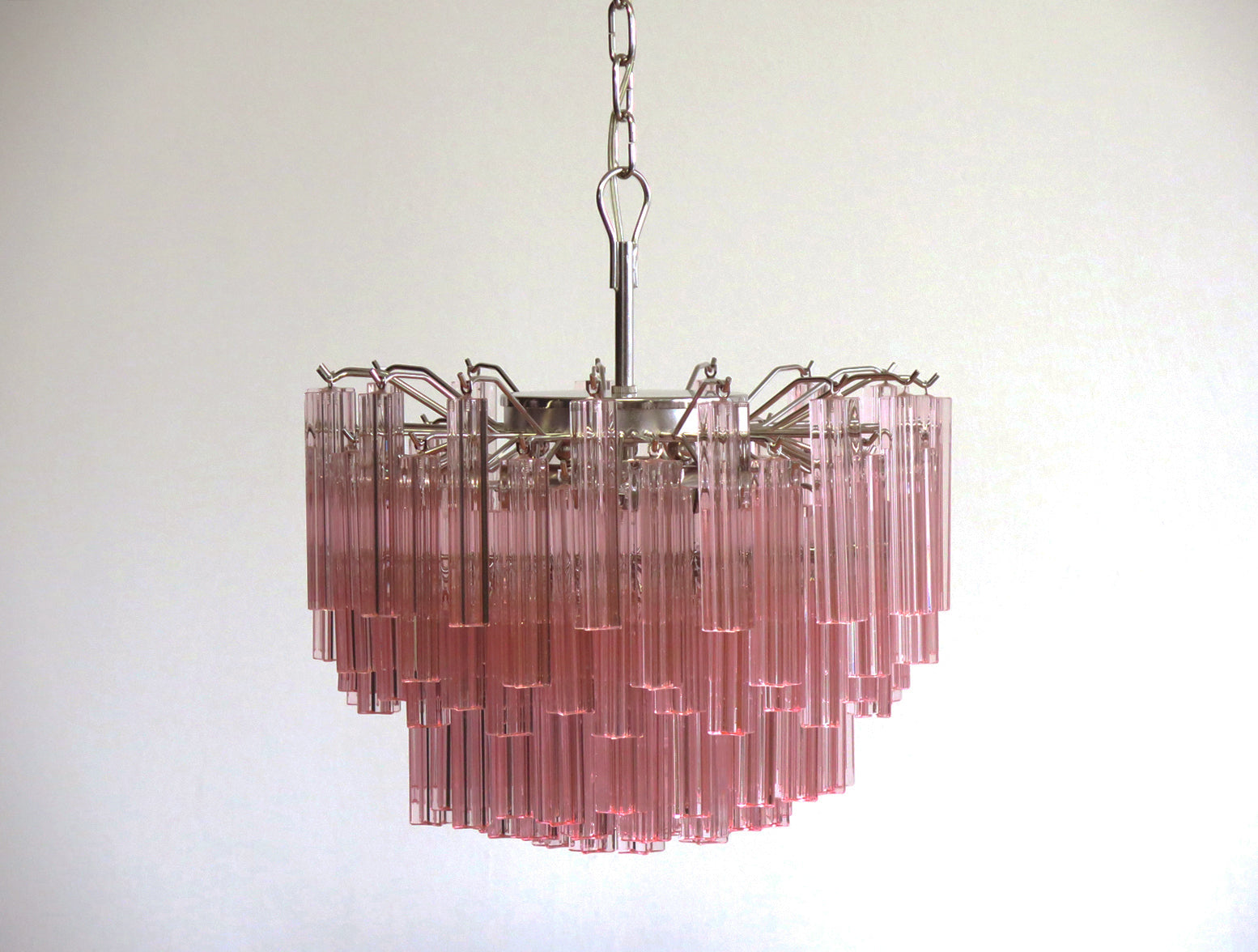 Murano Chandelier 107 Pink Prism Glass