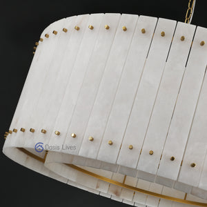 San Marcus Alabaster Luxury Chandelier and Sconce - Oasislives