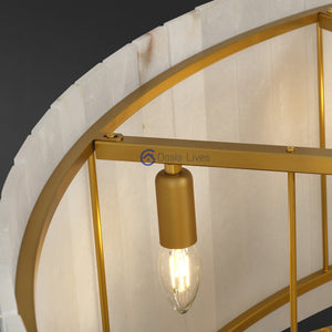 San Marcus Alabaster Luxury Chandelier and Sconce - Oasislives