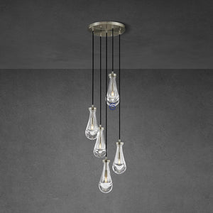 Raindrop Round Chandelier 14"(Cord) - Oasislives
