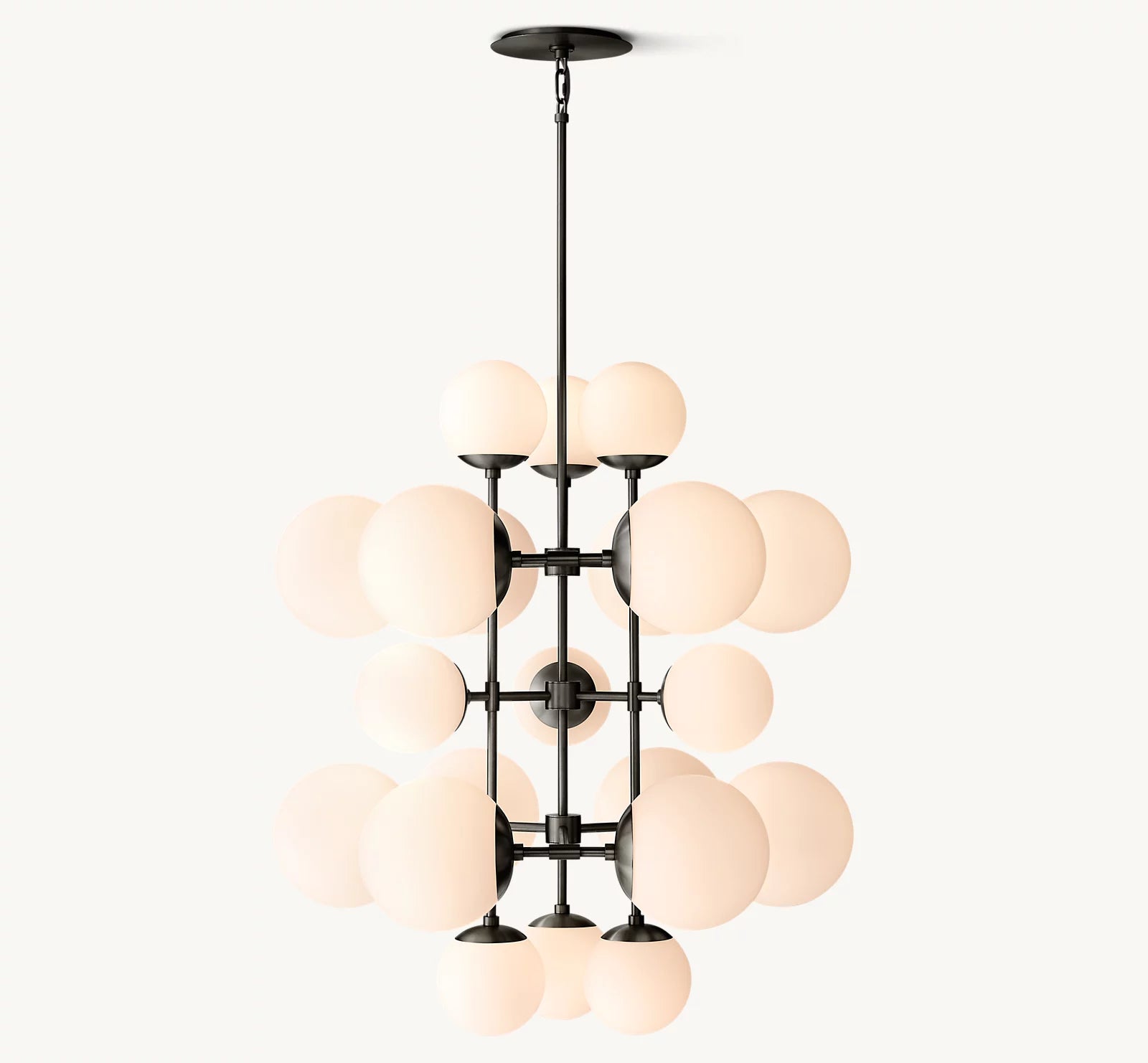 Cirquele Glass Globe Shade Chandelier and Sconce