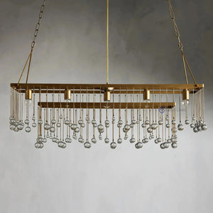 Aubrey Crystal Ball Rectangular Chandelier 47" 60" - Oasislives