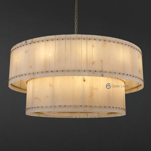 San Marcus Alabaster Luxury Chandelier and Sconce - Oasislives