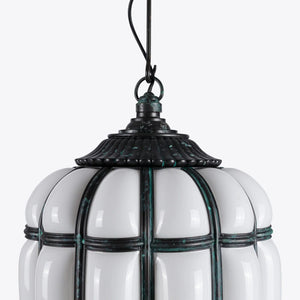 Battersea Opaline and Brass Hanging Lantern - Oasislives