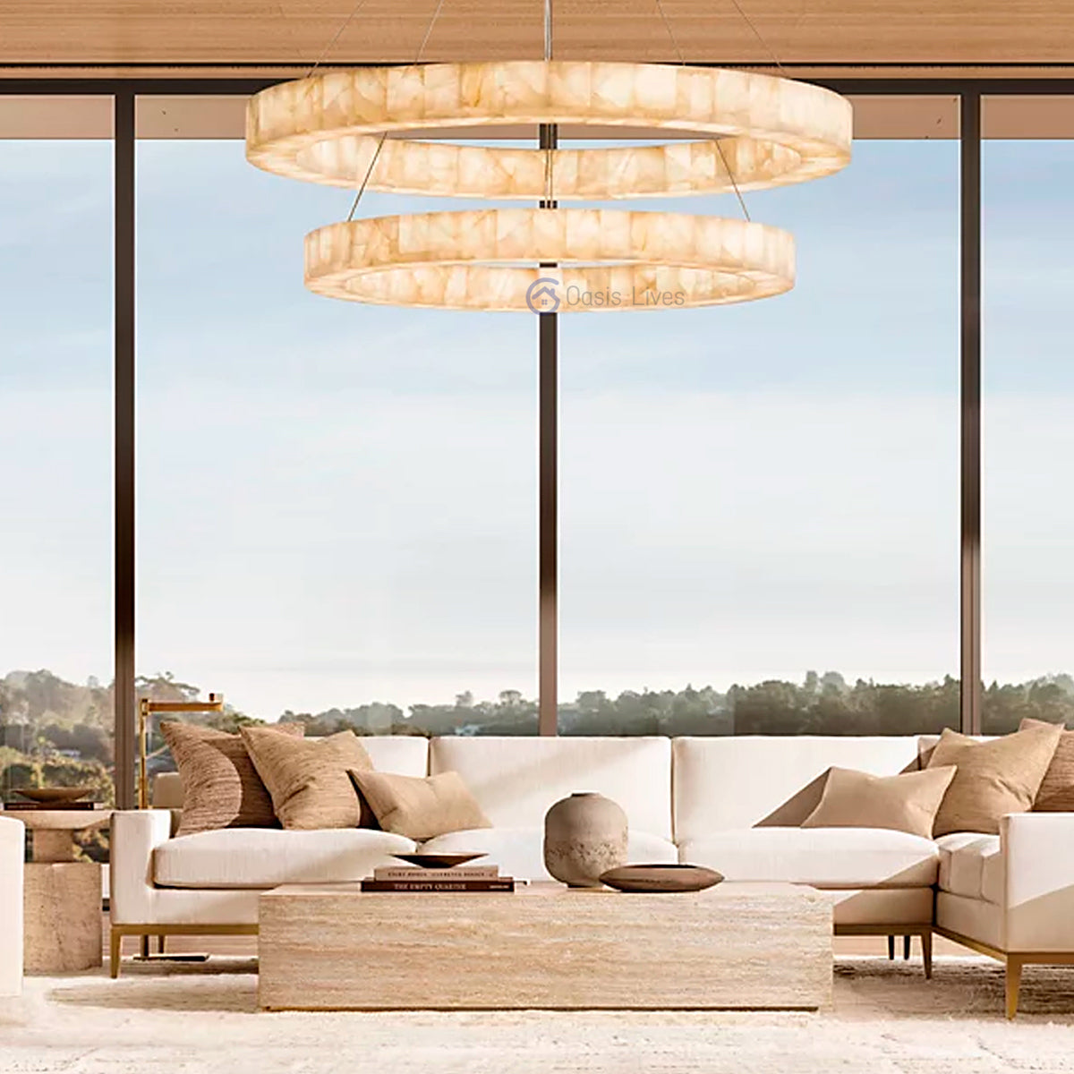 Rivage two-tier Round Chandelier 60" - Oasislives