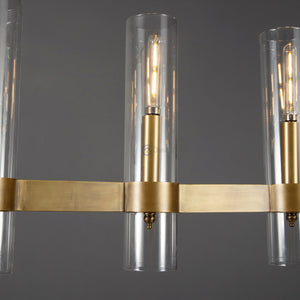 Ravel Modern Fashion Glass Linear Chandelier 59'' - Oasislives