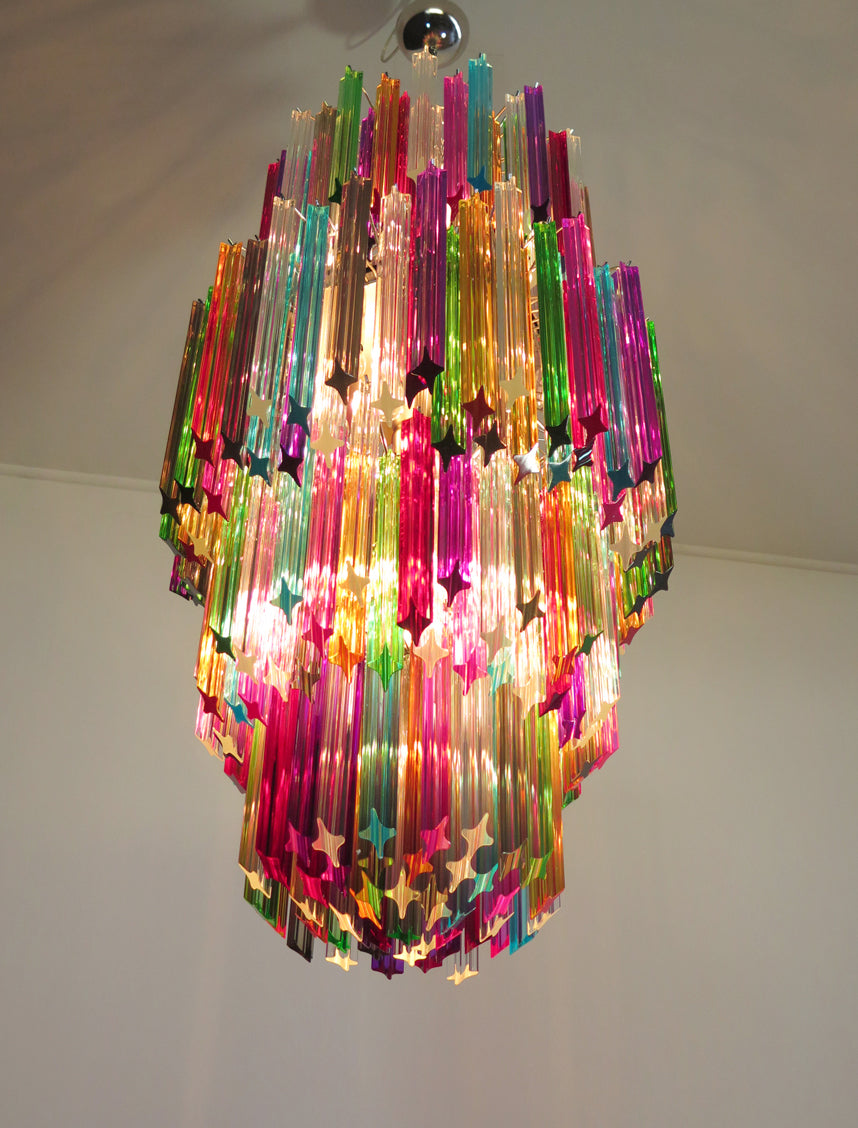 Murano Chandelier 242 Multicolored Prism Glasses