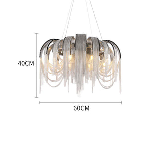 Pensy Luxury Aluminum Chain Tassel Chandelier - Oasislives