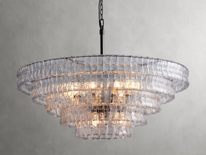 Amor 4-Tier Glass Round Chandelier 36" - Oasislives