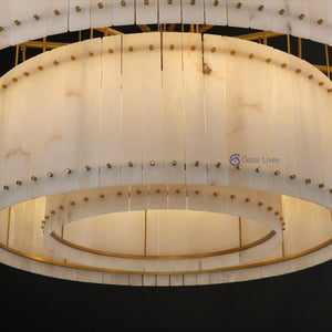 San Marcus Alabaster Luxury Chandelier and Sconce - Oasislives