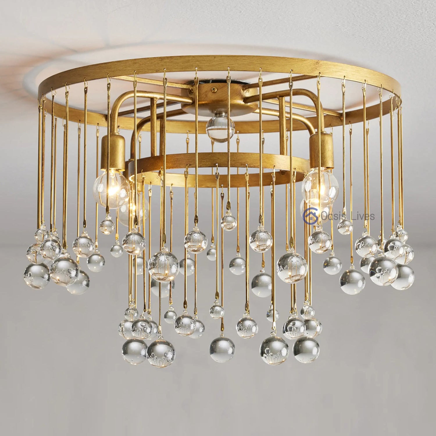 Aubrey Crystal Ball Flushmount