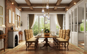 Raindrop Round Chandelier 14"(Rod) - Oasislives