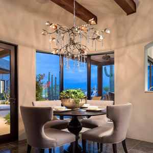 Gothic Viticcio Round Chandelier 40"-Silver - Oasislives