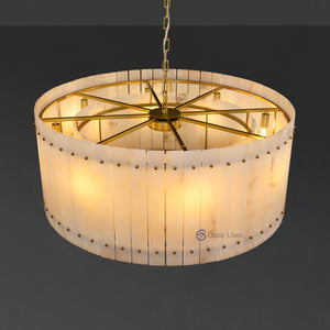 San Marcus Alabaster Luxury Chandelier and Sconce - Oasislives