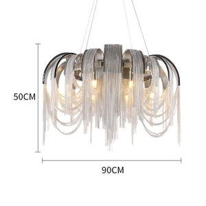 Pensy Luxury Aluminum Chain Tassel Chandelier - Oasislives