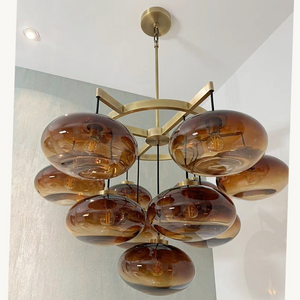 Cabrlet Oval Spherical Glass Luxury Chandelier - Oasislives