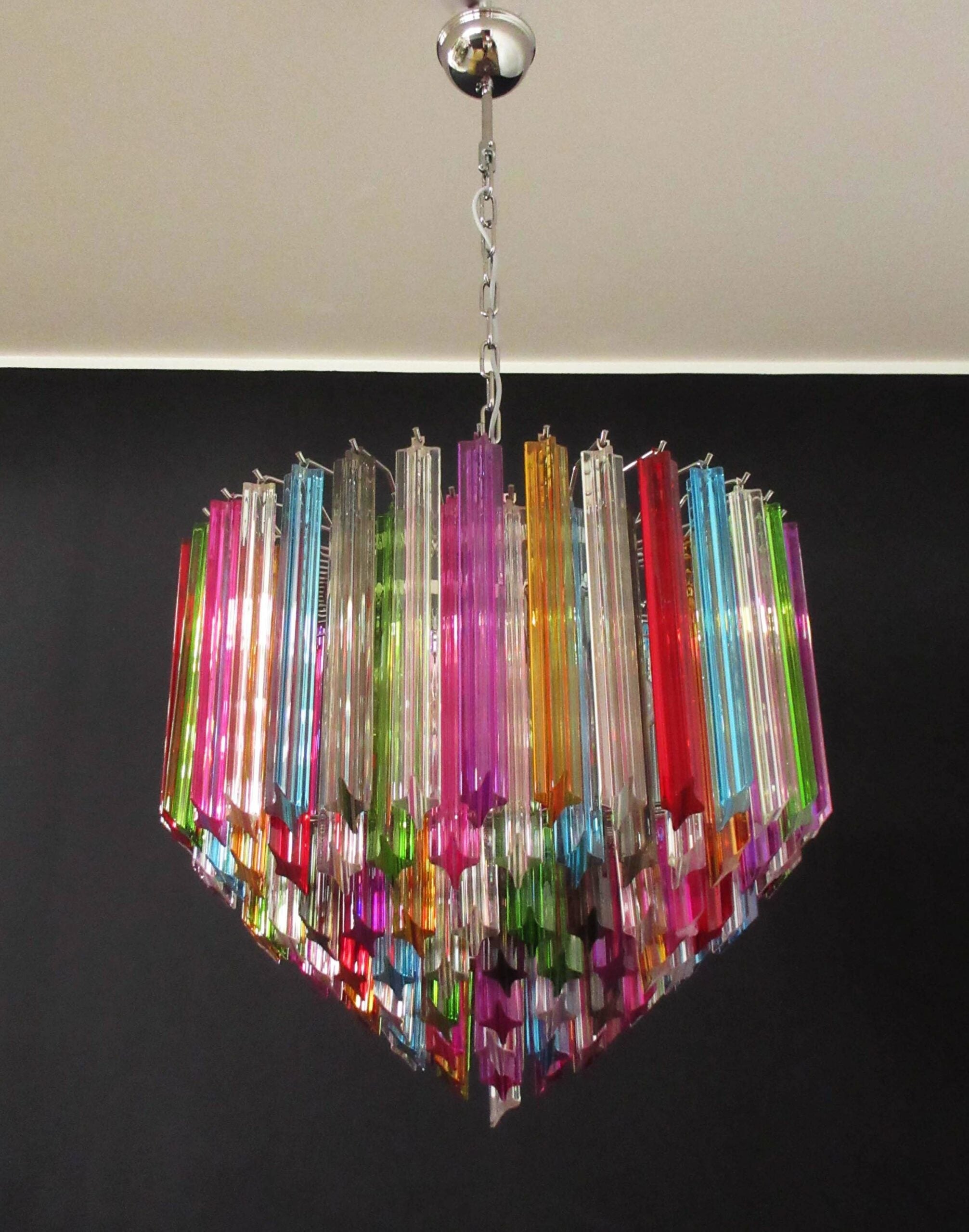 Murano Chandelier 163 Multi-Colored Prism Glass