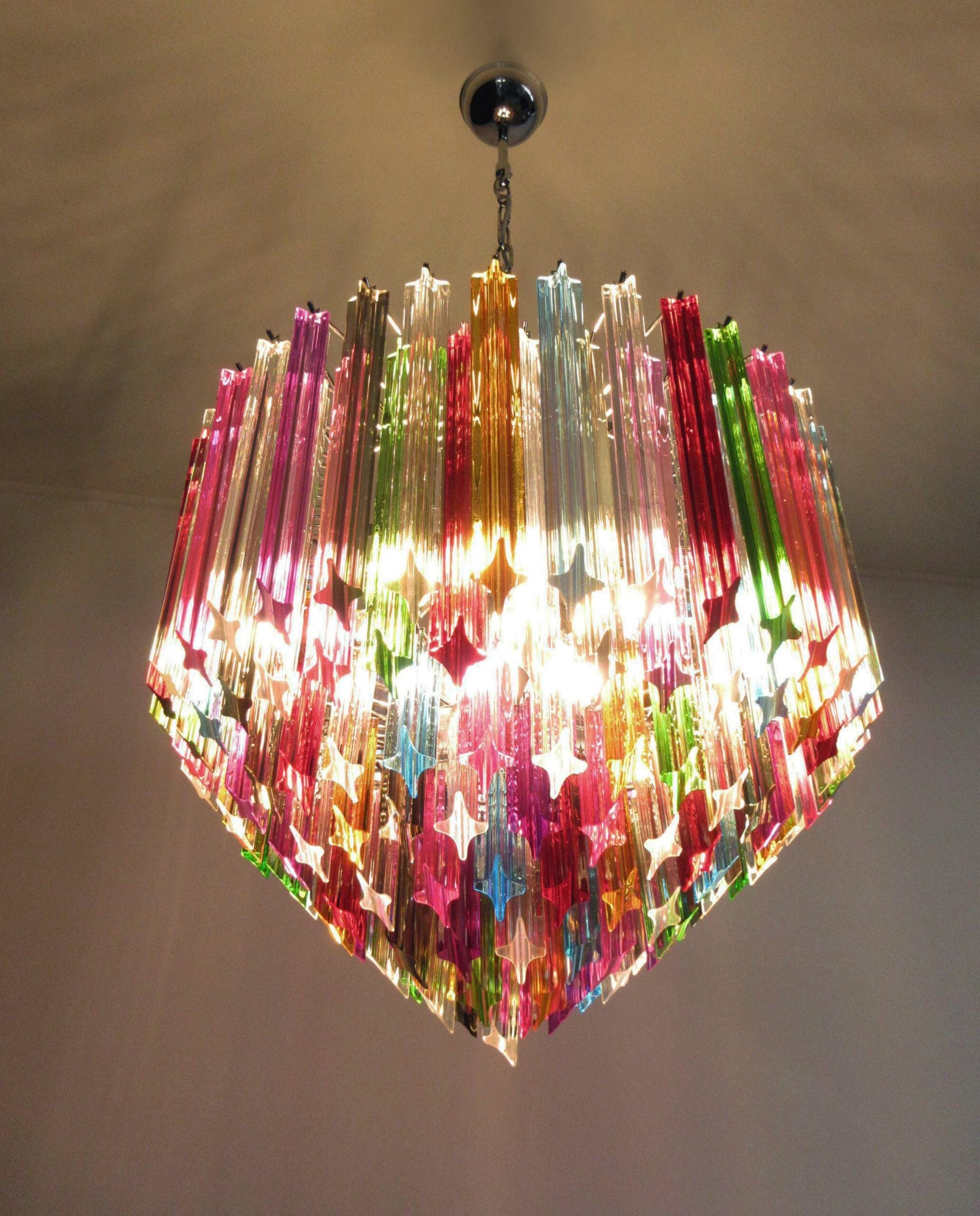 Murano Chandelier 163 Multi-Colored Prism Glass