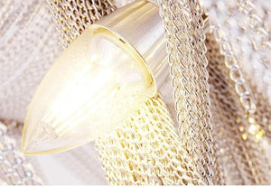 Pensy Luxury Double-Layer Aluminum Chain Tassel Chandelier - Oasislives