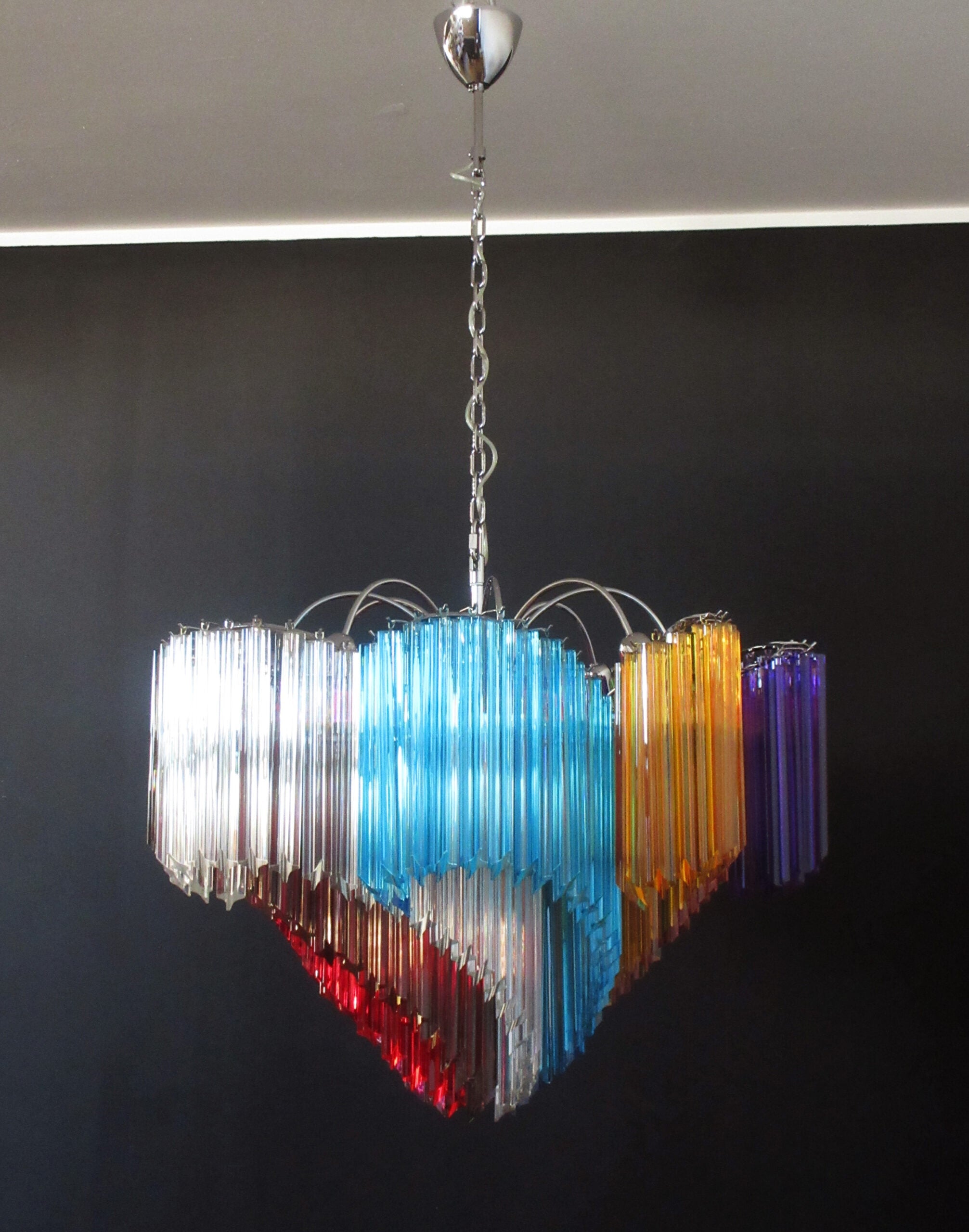 Murano Chandelier 200 Multi-Colored Prism Glasses