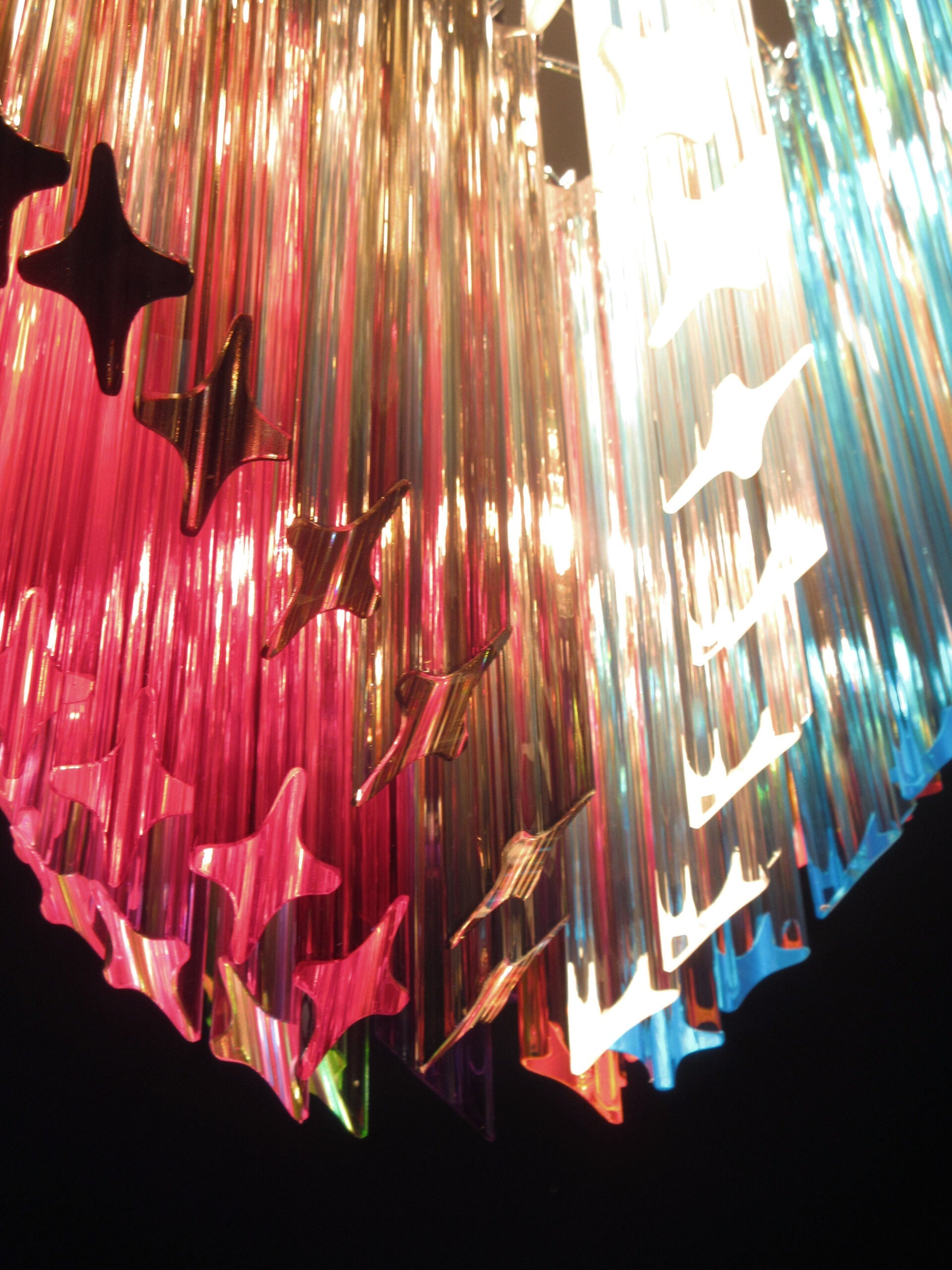 Murano Chandelier 200 Multi-Colored Prism Glasses