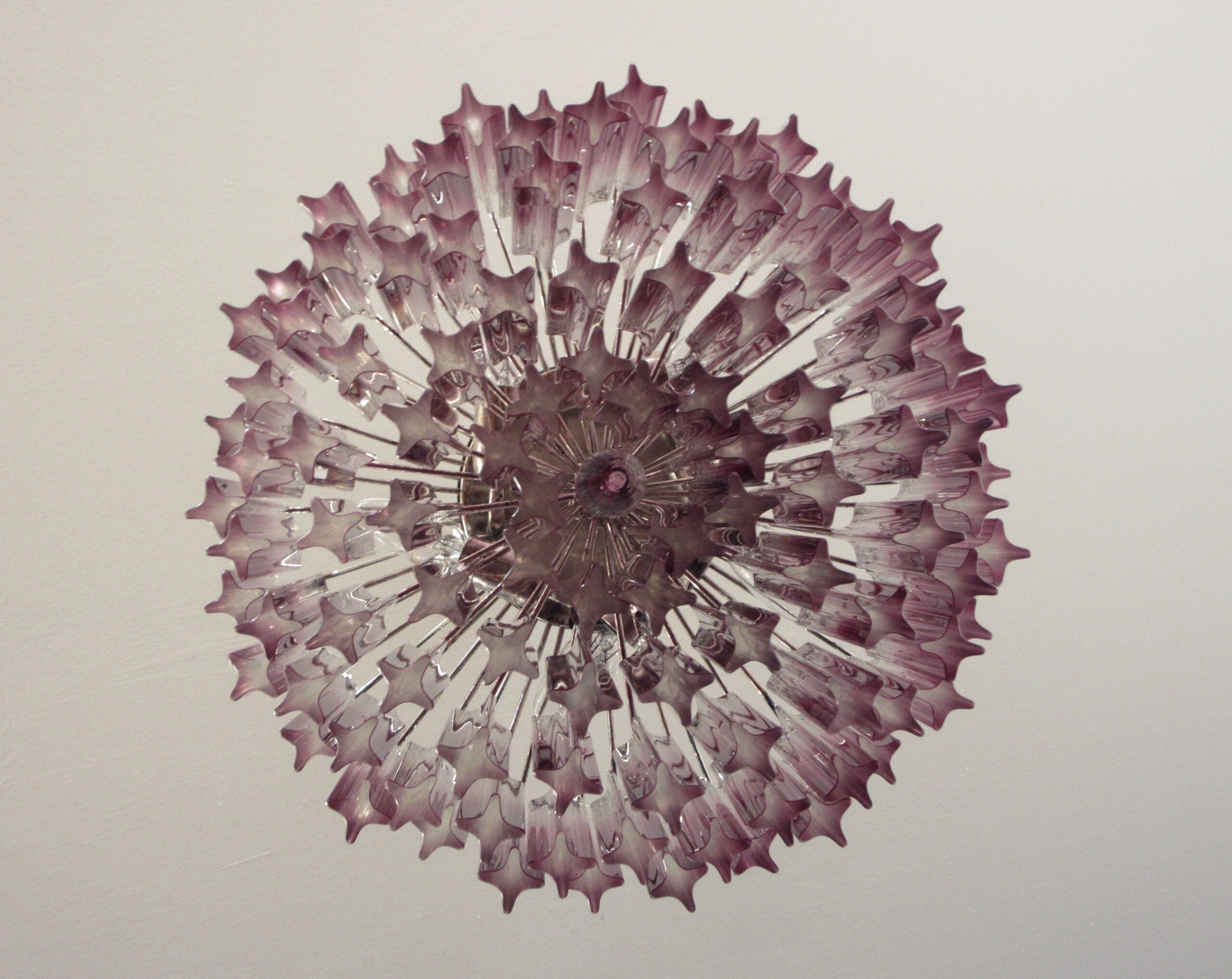 Murano Chandelier 107 Purple Prism Glass