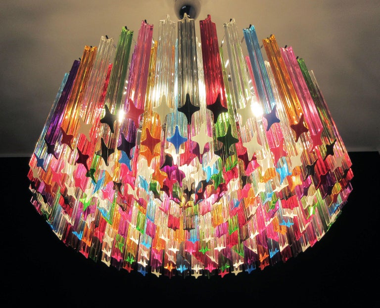 Murano Chandelier 265 Multicolored Prism Glass