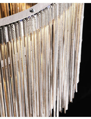 Pensy Luxury Hardware Aluminum Chain Tassel Floor Lamp - Oasislives