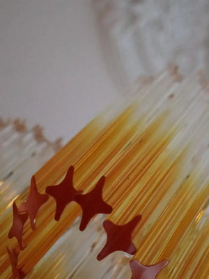 Murano Chandelier – Viennetta – 114 prisms – Amber - Oasislives