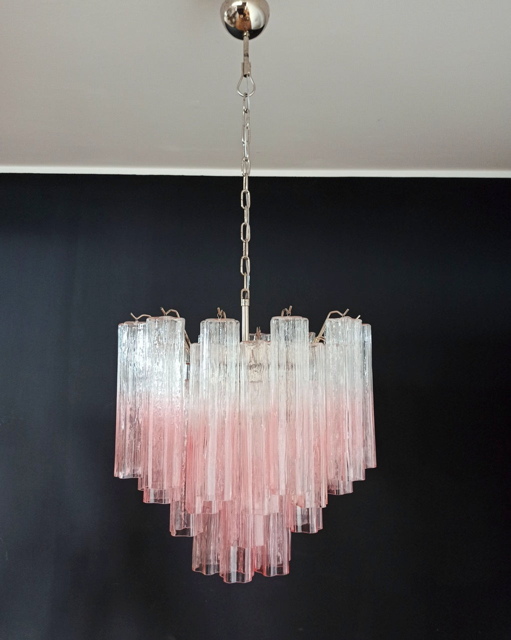 Murano Chandelier 36 Gradually Pink Glass Tube