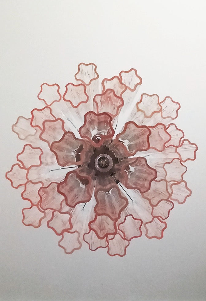 Murano Chandelier 36 Gradually Pink Glass Tube
