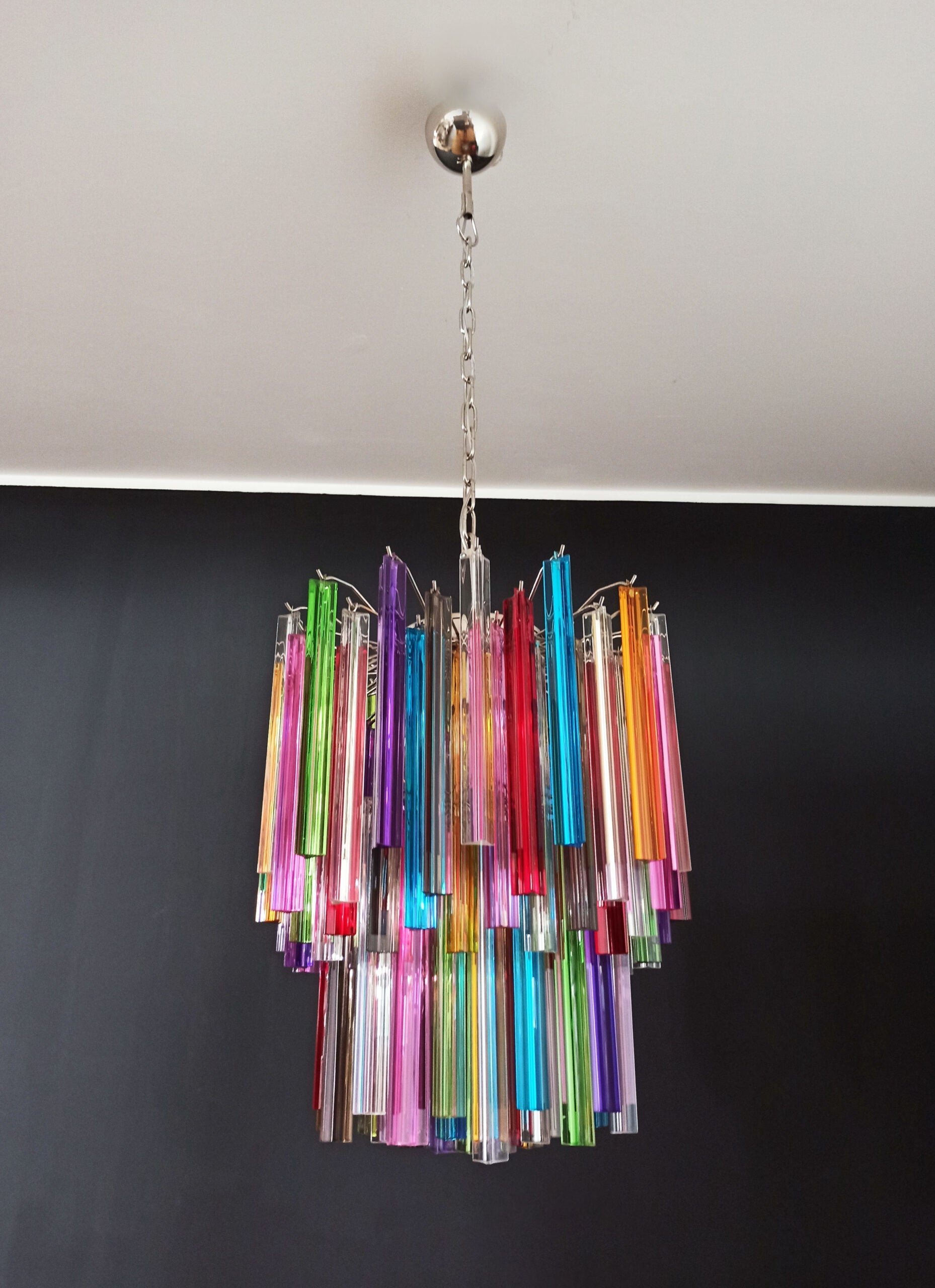 Murano Chandelier 107 Multicolored Prism Glasses