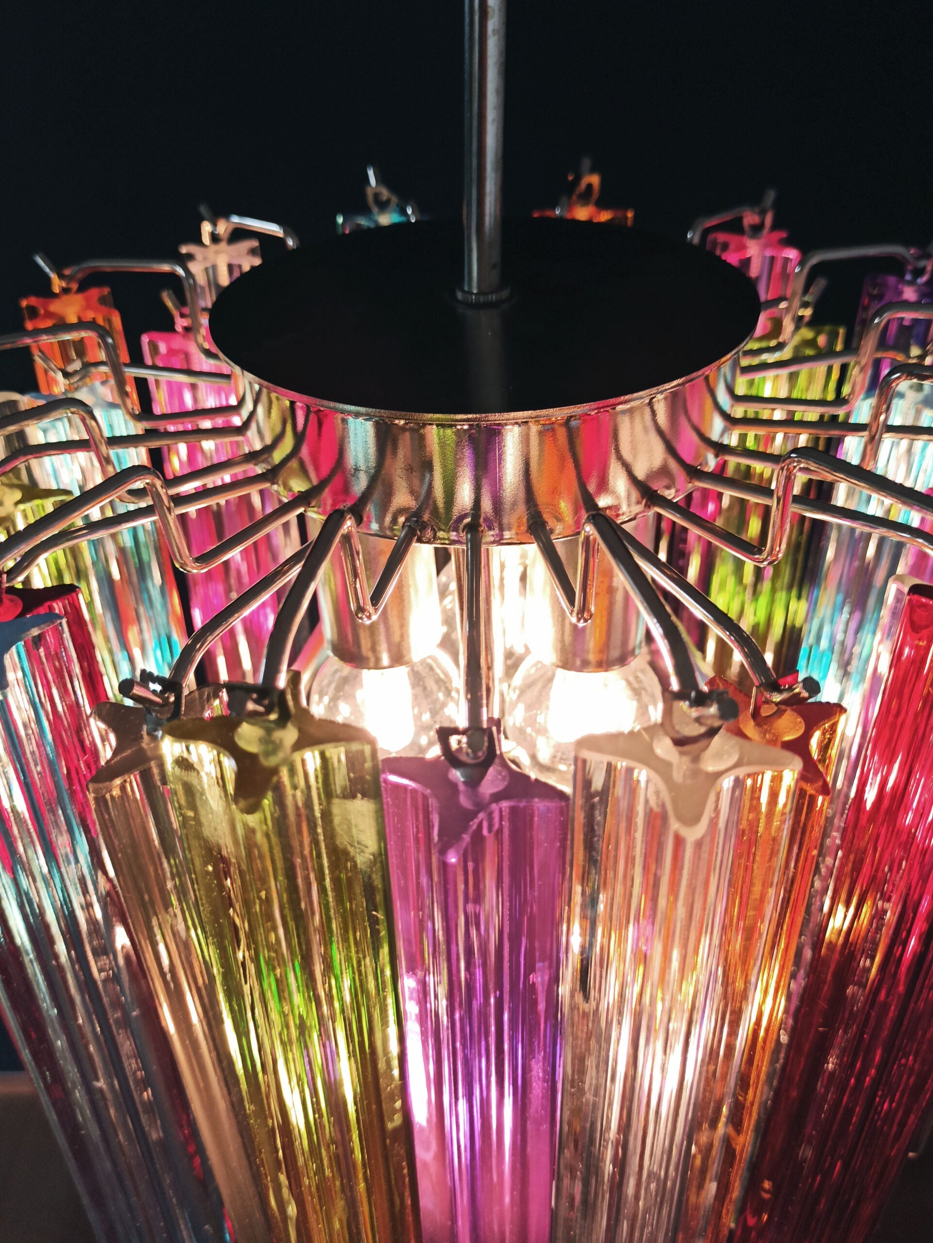 Murano Chandelier 47 Multicolored Prism Glasses