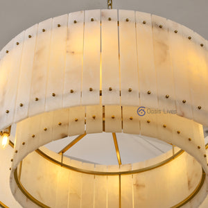 San Marcus Alabaster Luxury Chandelier and Sconce - Oasislives