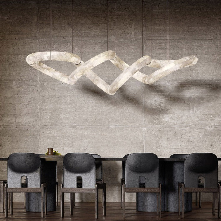 Infinity 12 & 16 Alabaster Pendant Light