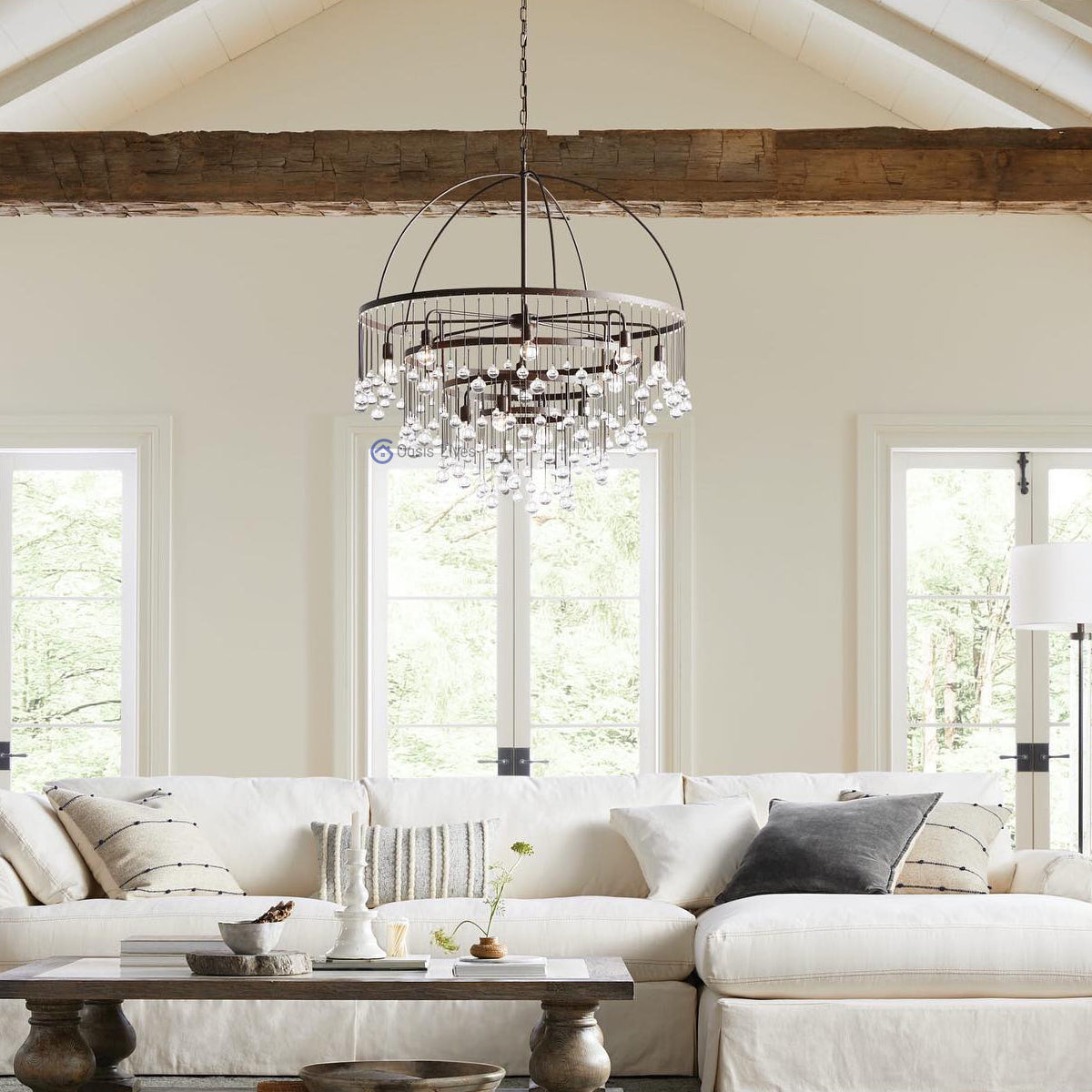 Aubrey Modern Crystal Ball 4 Tier Chandelier