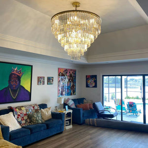 Odean Crystal Chandelier / Flushmount - Oasislives