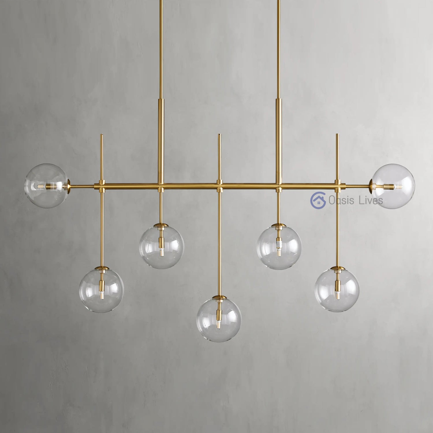 Rosco Handblown Globe Linear Chandelier