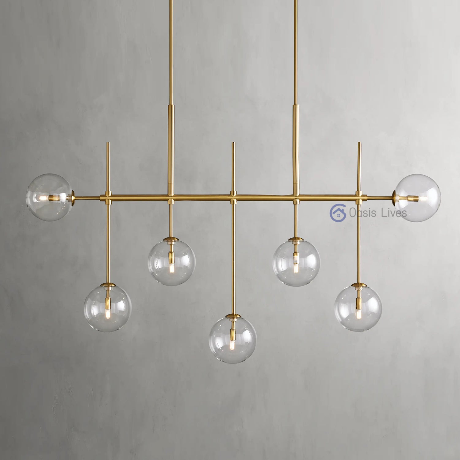 Rosco Handblown Globe Linear Chandelier