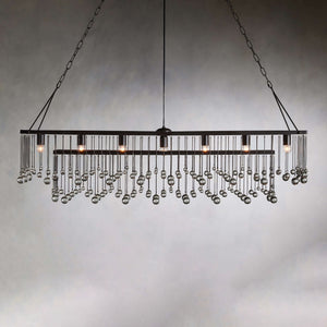 Aubrey Crystal Ball Rectangular Chandelier 47" 60" - Oasislives