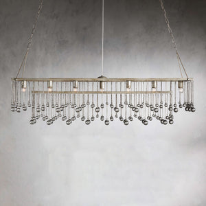 Aubrey Crystal Ball Rectangular Chandelier 47" 60" - Oasislives