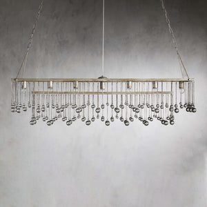 Aubrey Crystal Ball Rectangular Chandelier 47" 60" - Oasislives