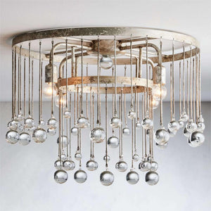 Aubrey Crystal Ball Flushmount Lamp - Oasislives
